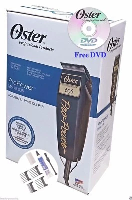 Oster 220 В Pro Power 606 поворотный машинка для стрижки регулируемое лезвие 76606-950 бесплатный DVD новый - Изображение 1 из 4
