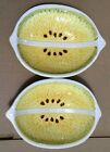 2 lemon shaped ceramic dishes Marco Polo stamped no 6267