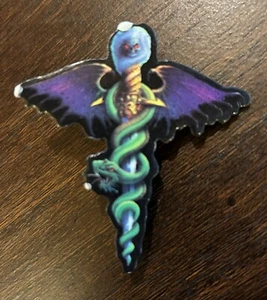Motley Crue - Dr. Feelgood_ULTRA RARE_vintage die-cut Karton Pin 1989__Glam  - Bild 1 von 4