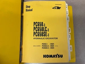 Komatsu PC650-3 PC650LC/SE-3 SERVICE SHOP REPAIR MANUAL EXCAVATOR SEBM02090307 - Foto 1 di 8