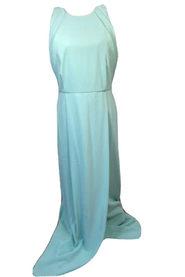 Lela Rose Maxikleid Brautjungfer Muster Gr. 14 mintgrün ** braucht Nähte - Bild 1 von 4