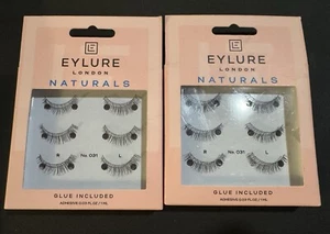 Lot Of 2 Eylure London Naturals No. 031 Reusable Adhesive False Eyelashes - Picture 1 of 3
