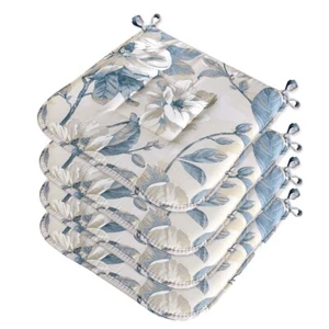 Set 4 Cuscini Sedia Shabby Chic Universali Cotone Lavabili Coprisedie Morbidi - Foto 1 di 4