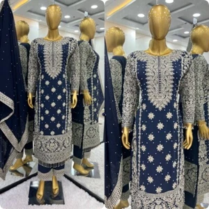 Pakistani Salwar Kameez Ready To Wear Dress 3 Piece Suit Wedding Party Bollywood - Picture 1 of 11