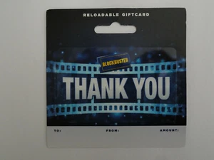 BLOCKBUSTER VIDEO - DANKESCHÖN-GESCHENKKARTE (KEIN WERT AUF KARTE) SELTEN AUF UNTERSTÜTZERKARTE - Bild 1 von 4
