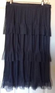 GONNA CON VOLANT GRIGIO SCURO TAGLIA LARGE - Foto 1 di 7