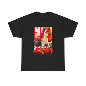 Waifu Anime T-shirt Girl Graphic Cartoon Retro Gaming Unisex Heavy Tee Gamer 50 - Picture 1 of 5