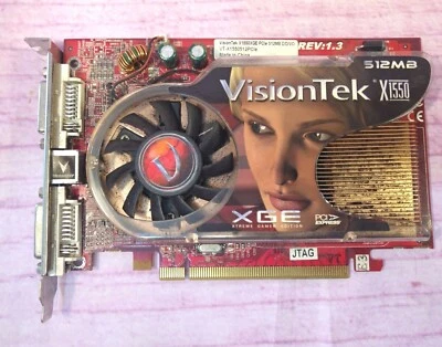VisionTek X1550 512MB VT-X1550512PCIe X1550XGE PCIe PCI XGE Video Card - Image 1 of 4