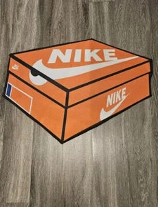 Nike Shoe Box Rug Orange Shoe Box Shaped Hype Rug - Picture 1 of 1