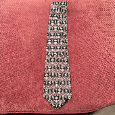 Corbata geométrica negra y borgoña para hombre MUSEO METROPOLITANO DE ARTE #11276 Foto 1 de 4