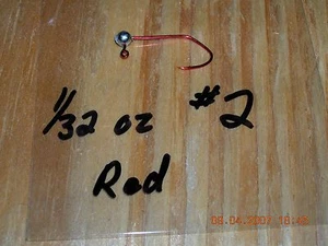 50 plantillas de cabeza de bola de 1/32 oz ganchos de hoz cromados rojos #10 #8 #6 #4 #2 #1 Tú eliges - Imagen 1 de 12