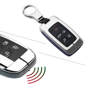 Leather Key Fob Shell Case Cover For Land Rover Discovery Range Rover for Jaguar - Picture 1 of 5