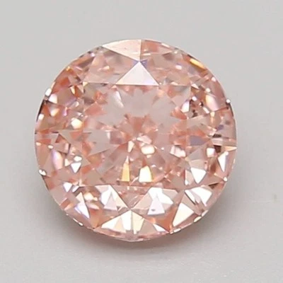 Lab Grown Round 1.51 Cts Fancy Vivid Pink VS2 IGI Certified CVD LOOSE Diamond - Image 1 of 4