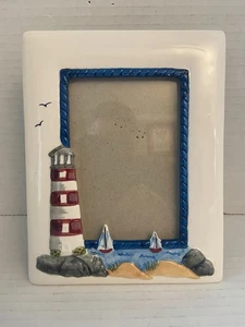 Vintage Ceramic Lighthouse 3x5 Frame - Bild 1 von 3