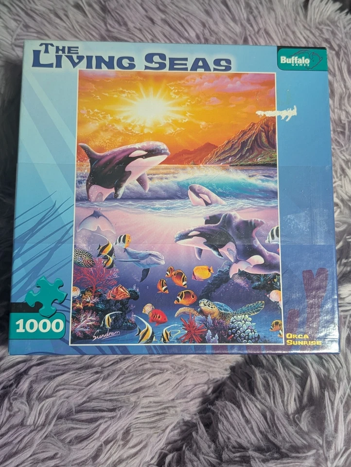 Rompecabezas Buffalo Games 1000 piezas The Living Sea como nuevo sellado Foto 1 de 2