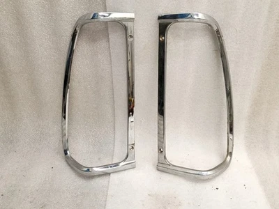 75-80 Chrome Tail Light Trim Bezel Molding Set- Dodge D100 W100 Ram Rancharger   - Image 1 of 4