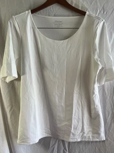 Camiseta Chico's The Ultimate Talla 2 o 12 Blanca Cuello Redondo Mangas Cortas - Imagen 1 de 4