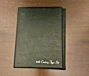U.S. 20th Century Type Coin Set 25 Coin Holder - Empty -No Coins - Black Trifold - Picture 1 of 2