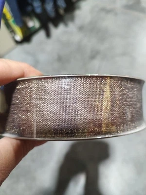 Member's Mark Wired Edge Premium Holiday FALL Ribbon Brow Gold 1.5" Wide x 50yds - Image 1 of 4