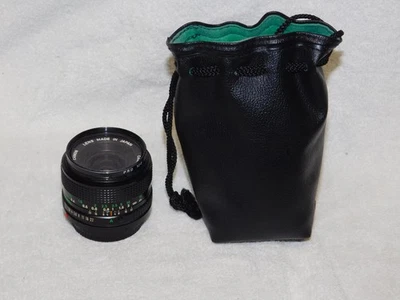 Canon New FD NFD 35mm f/2.8 MF Wide Angle Camera Lens with Bag and Filter - Image 1 of 4