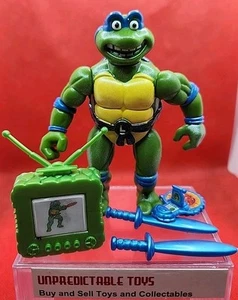 Vintage 1992 TMNT Toon Leonardo Teenage Mutant Ninja Turtles Complete Figure Lot - Bild 1 von 8