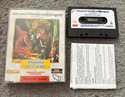 Advanced DUNGEONS & DRAGONS Dragons Of Flame COMMODORE 64 game tested see Pic  - Image 1 of 4