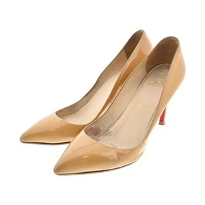 Christian Louboutin Pumps Heel Leather Beige EU36.5 US6.5 Japan F/S USED - Picture 1 of 24