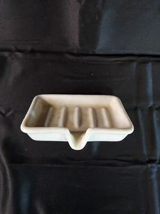 Antique White Porcelain Soap Dish with Draining Spout & Mounting Post SALVAGE - Picture 1 of 4