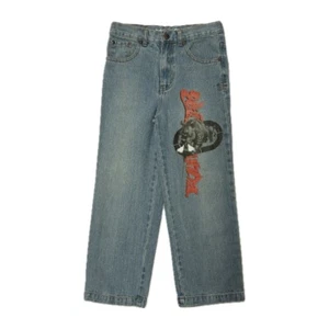 ECKO UNLTD. Y2K GRAPHIC HIP HOP SKATE BAGGY JEANS KIDS - Picture 1 of 2