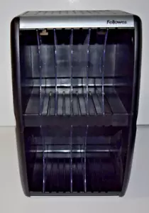 Fellows 1990s Vintage Black Media Shelf Rack - Holds DVDs or CDs - Picture 1 of 6