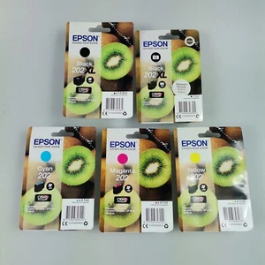 Confezione da 5 originali Epson 202/202X! Cartuccia di inchiostro T02E740 per XP-6000 XP-6105 - Foto 1 di 3