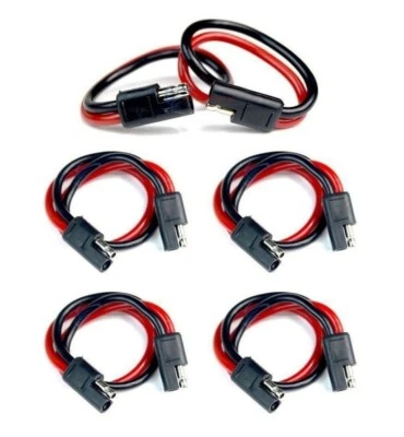 12" 2 Pin Quick Disconnect 10 Gauge Polarized Molded Connectors Electric 5 PCS - Image 1 of 4