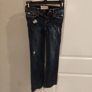 Abercrombie Kids Blue Distressed slim Jeans Size 10 - Picture 1 of 4