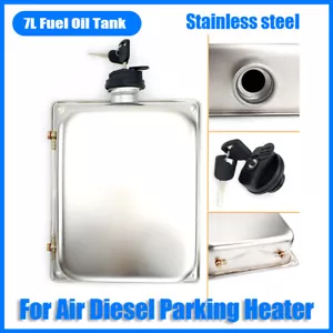 7L Diesel Fuel Tank Oil With Lock Stainless Steel For Car Truck Caravan Camper - Bild 1 von 7