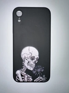Unbranded Skeleton Smelling Flowers Design Case For Apple iPhone XR - Photo 1 sur 3