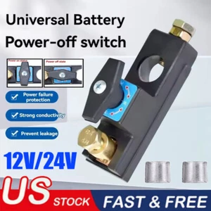 Car Battery Disconnect Isolator Cut Off Switch 12-24V Universal Battery Terminal - Picture 1 of 13
