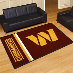 Washington Commanders Area Rug Fluffy Rugs Living Room Floor Mat Non-Slip Carpet