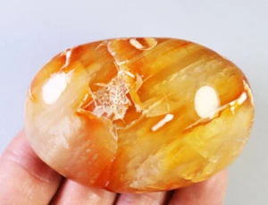 172g Natural Red Orange Carnelian Geode Agate Crystal Quartz Gem Stone Specimen - Foto 1 di 12