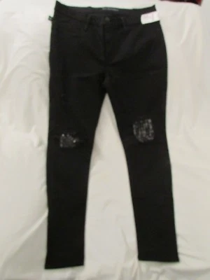 Damas "Rock & Republic" Talla 12M, Negro, Cachemira, Destruido, Ajustado, Leggings Foto 1 de 4