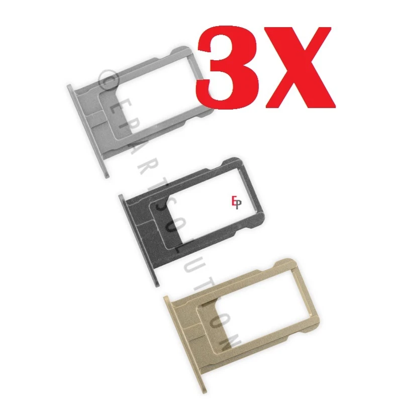 Lote de 3 iPhone 6 4.7" bandeja SIM nano bandeja cartão SIM peça de reposição EUA - Imagem 1 de 1