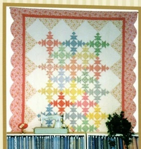 Sherbet Delight Quilt Muster Volkskunst Überwurf Twin Queen Size Blöcke - Bild 1 von 2