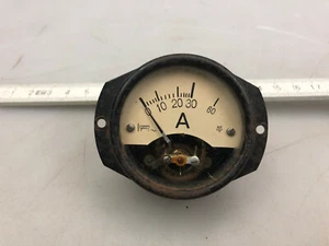 Antiguo instrumento de medición instalado amperios de metal 0-30/60 Segunda Guerra Mundial Wehrmacht radio /36 - Imagen 1 de 8