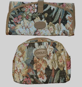 Bolso de Aseo Adolfo Tapiz Y Cosméticos Vintage Viaje Floral Años 80 Cottagecore - Imagen 1 de 4