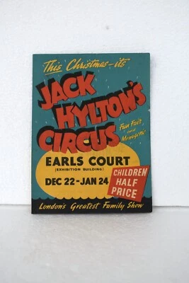 Vintage Jack Hylton Circus Flyer Earls Court London England Christmas Flyer Old - Image 1 of 4