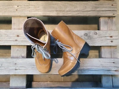 Zuecos Suecos Botas Troentorp Edith Mostaza Talla EE. UU. Mujer 6/UE 36 Talla Pequeña Foto 1 de 3