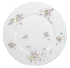 Theodore Haviland Dinner Plate Schleiger 162 125 Blue White Flowers Antique - Picture 1 of 6