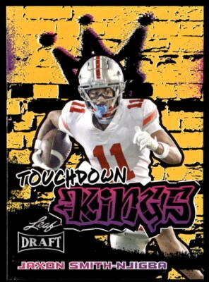 2023 Leaf Draft #97 Jaxon Smith-Njigba RC Gold Touchdown Kings Ohio State - Image 1 of 2