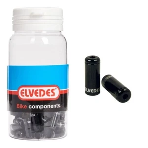 ELVEDES outer cable housing end cap, aluminium sealed black 5mm 50pcs ELV2012002 - Picture 1 of 6