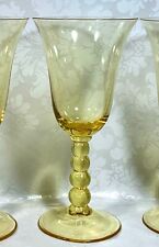 Candlewick Yellow Water Goblet By Imperial Glass-Ohio Hand Blown Glass (Singles)