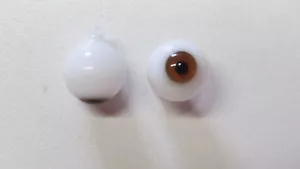 Augen Puppe antik Noisette 13mm Hazel mouth blown eyes for antique doll - Bild 1 von 3